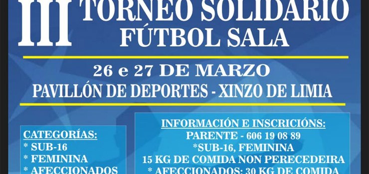 Novas Xeracións do PP de Xinzo recadou 1.800 quilos de alimentos cun torneo de fútbol sala