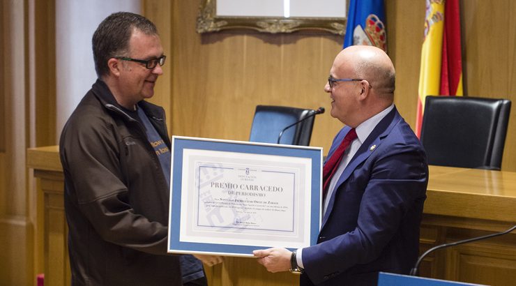 Santiago Jaureguízar recibe o XXVI Premio de Periodismo “Xosé Aurelio Carracedo”