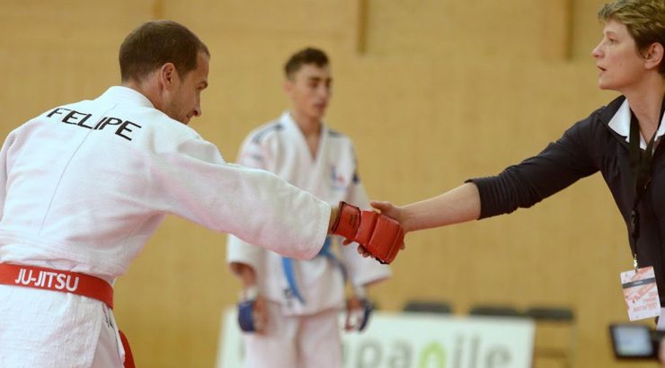 Felipe Iglesias, en el Europeo de Jiu Jitsu