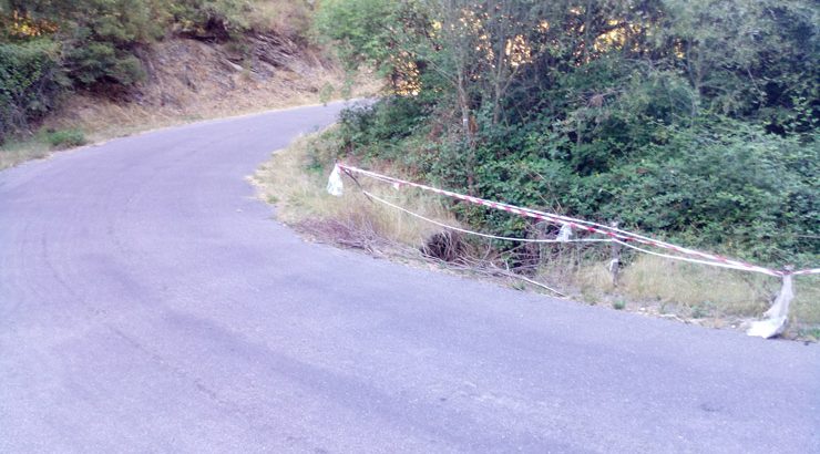 O BNG denuncia o mal estado dunha estrada en Riós