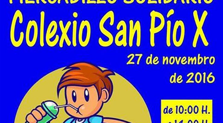 Mercado solidario no colexio de San Pío X