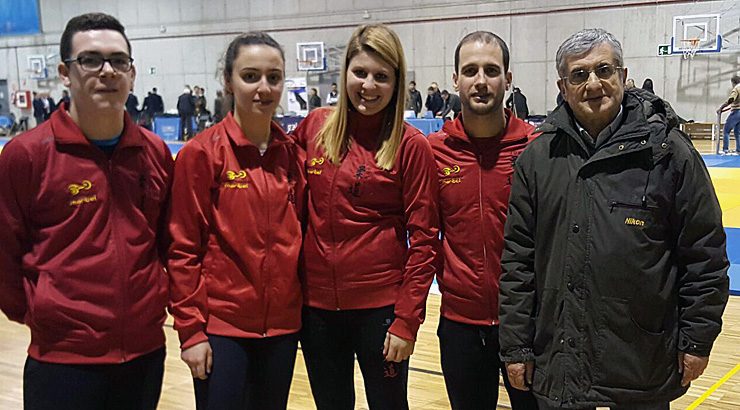 Dous judokas ourensáns, no galego de judo