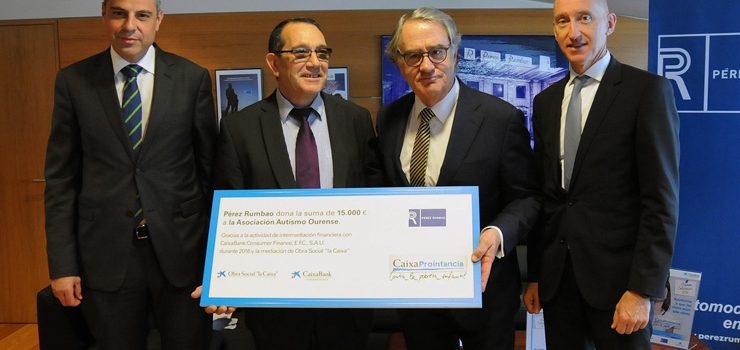 Pérez Rumbao e CaixaBank realizan unha doazón á Asociación Autismo Ourense