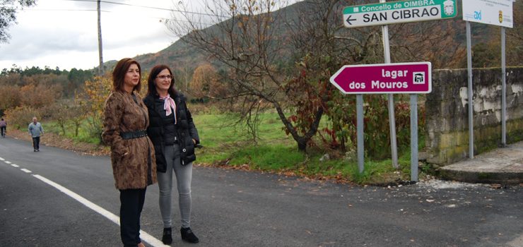 Rematada a primeira fase de acondicionamento da estrada que comunica Oímbra con San Cibrao