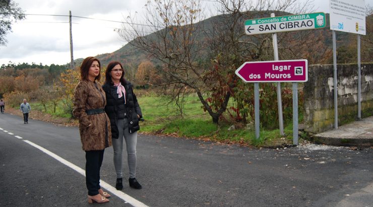 Rematada a primeira fase de acondicionamento da estrada que comunica Oímbra con San Cibrao