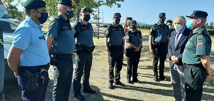O Subdelegado do Goberno en Ourense visita o dispositivo de seguridade da Garda Civil