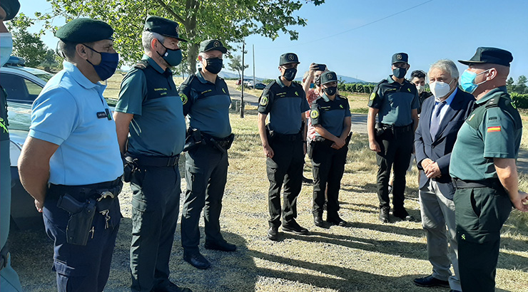 O Subdelegado do Goberno en Ourense visita o dispositivo de seguridade da Garda Civil