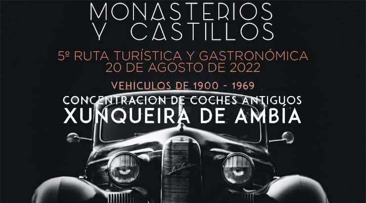 A quinta edición da ruta turística e gastronómica “Monasterios y Castillos” contará con 40 coches antigos