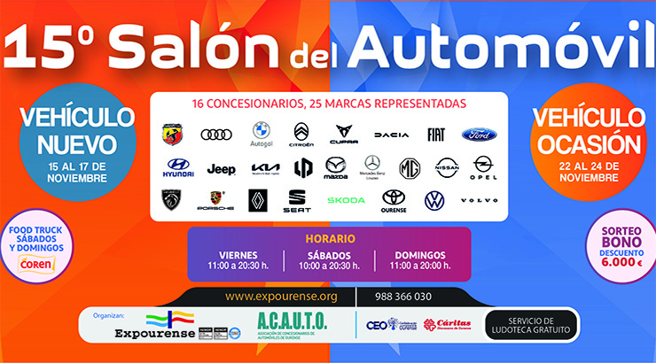 O Salón do Automóbil reúne en Expourense a 16 concesionarios oficiais