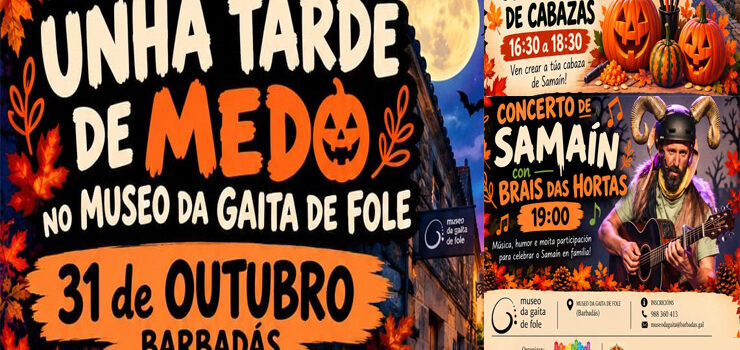 Barbadás celebra o Samaín cunha tarde de actividades familiares e música no Museo da Gaita de Fole