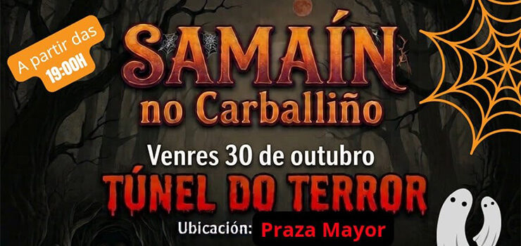 O Carballiño celebra o Samaín con terror, xogos, música e chocolate con bica gratuíta